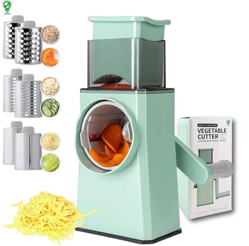 Multifunctional Vegetable Cutter with Stainless Steel Panel