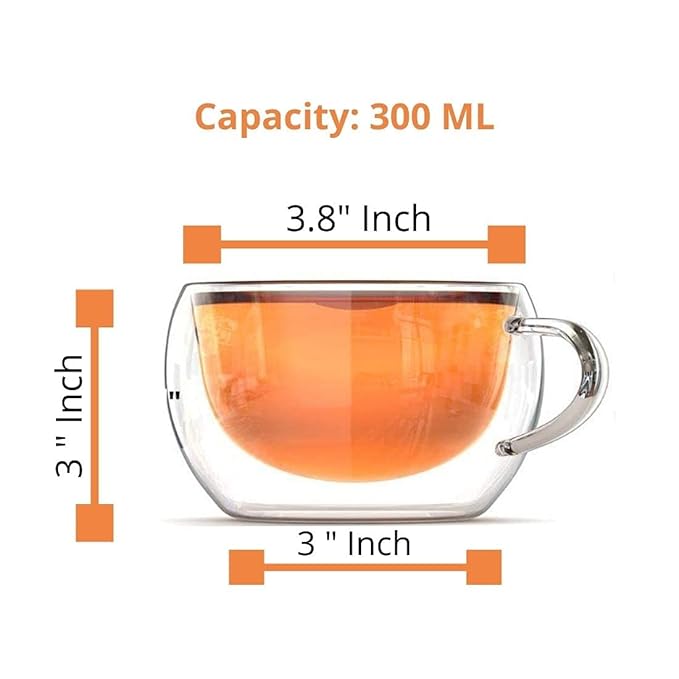 Double Walled Glass Mug (300ml)