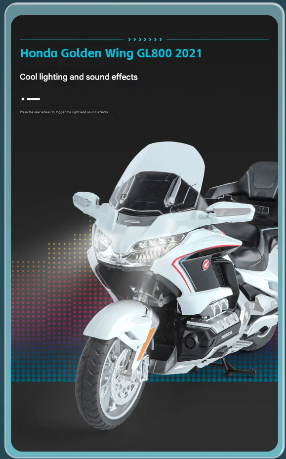 🏍️ Honda Gold Wing GL800 2021 Die-Cast Motorcycle Model
