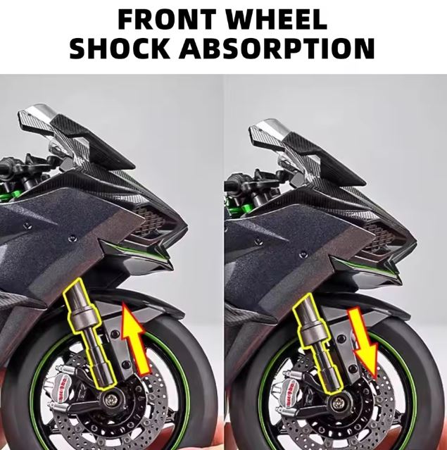 Kawasaki Ninja H2 Diecast Motorcycle Model – 1:9 Scale