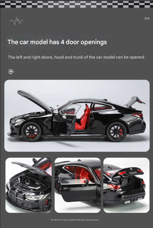 🚘 BMW M4 Alloy Car Model – 1:24 Scale Diecast