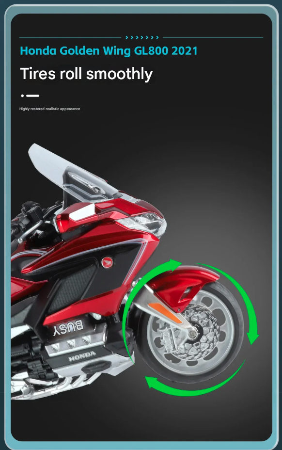 🏍️ Honda Gold Wing GL800 2021 Die-Cast Motorcycle Model