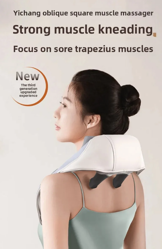 🔥 Ultimate Neck & Shoulder Massager – Deep Tissue Relief On-the-Go! 🔥