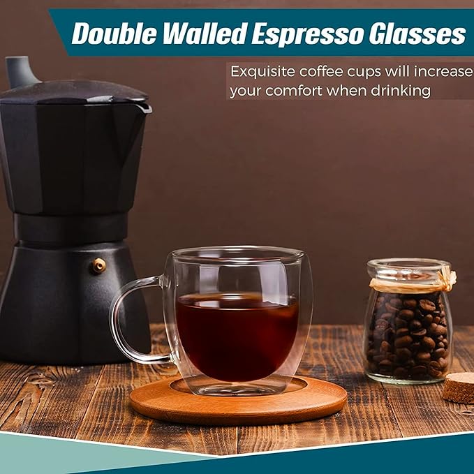 Double Walled Glass Mug (150ml)