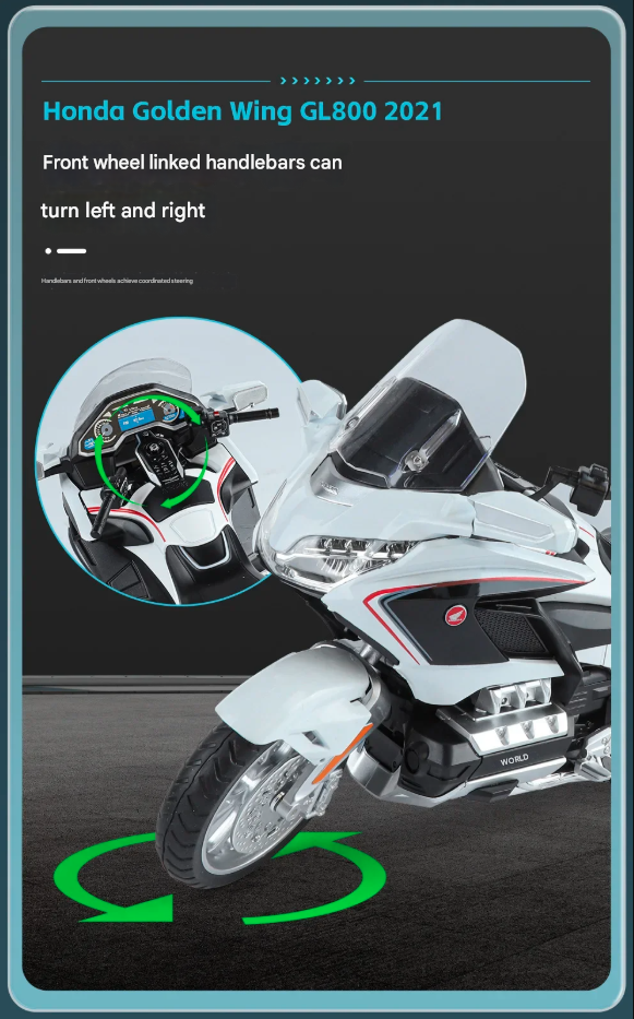 🏍️ Honda Gold Wing GL800 2021 Die-Cast Motorcycle Model