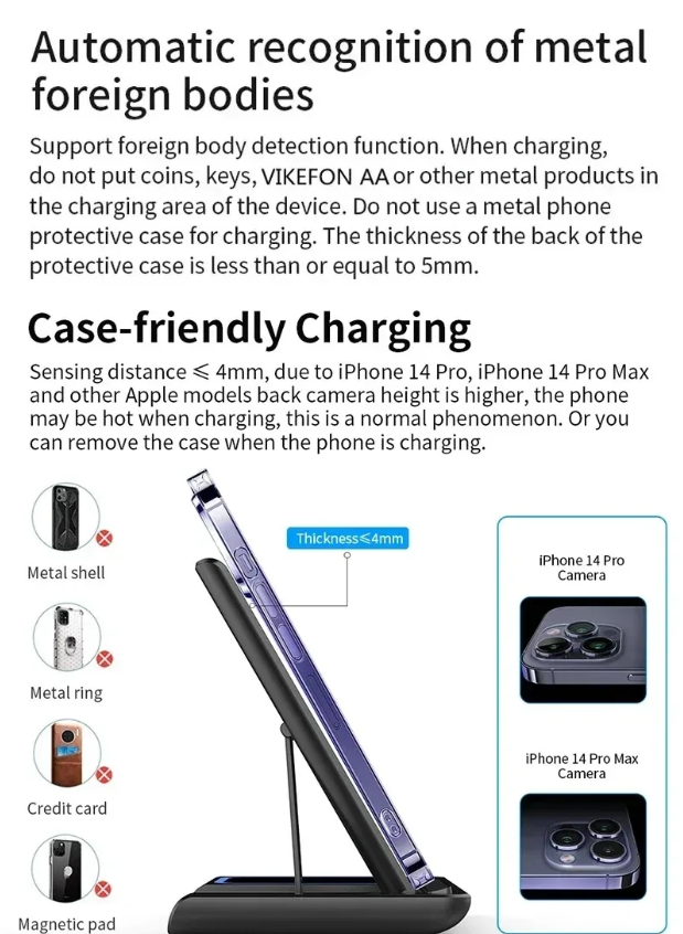 3 in 1 Wireless Charging Station – Fast, Safe & Convenient