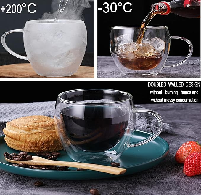 Double Walled Glass Mug (300ml)