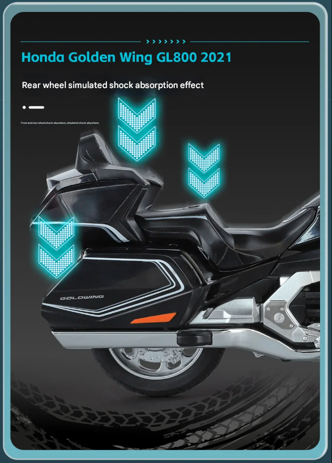 🏍️ Honda Gold Wing GL800 2021 Die-Cast Motorcycle Model