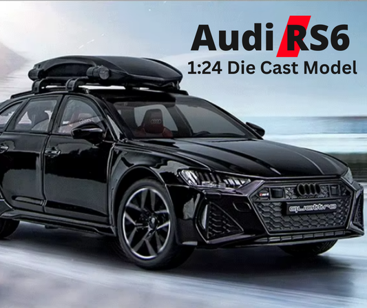1:24 Diecast Audi RS6 Model Car with Roof Luggage Compartment