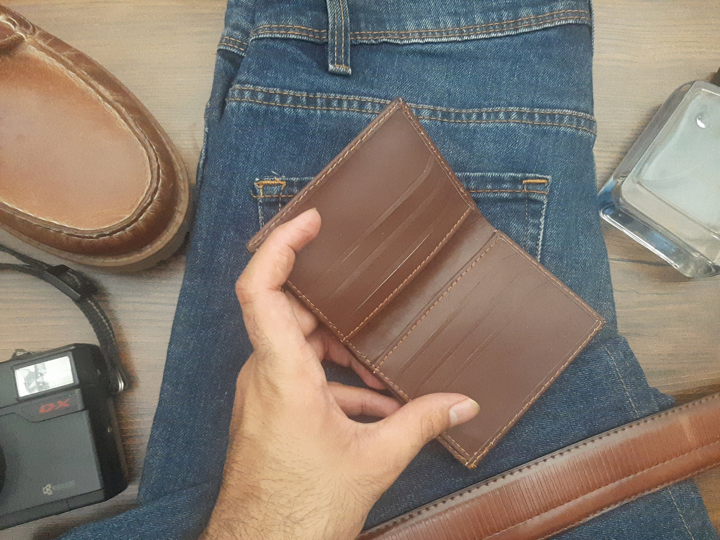 Genuine Leather Wallet + Card Holder