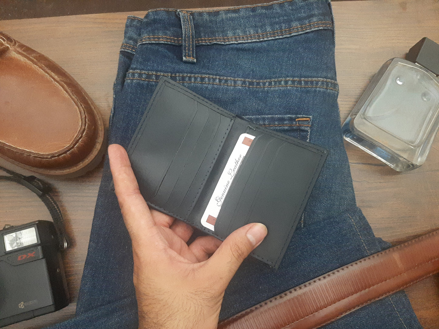 Genuine Leather Wallet + Card Holder