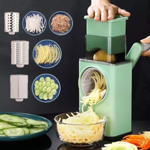 Multifunctional Vegetable Cutter with Stainless Steel Panel