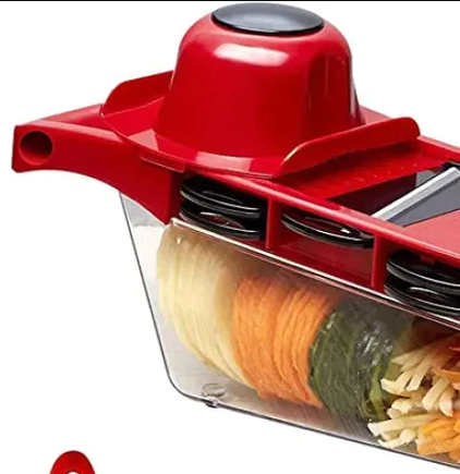 6 In 1 Vegetable Grater, Cutter with Stainless Steel Blades