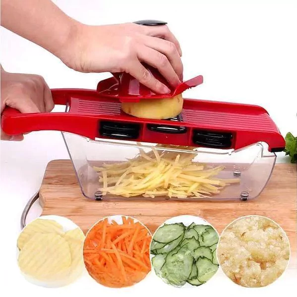 6 In 1 Vegetable Grater, Cutter with Stainless Steel Blades