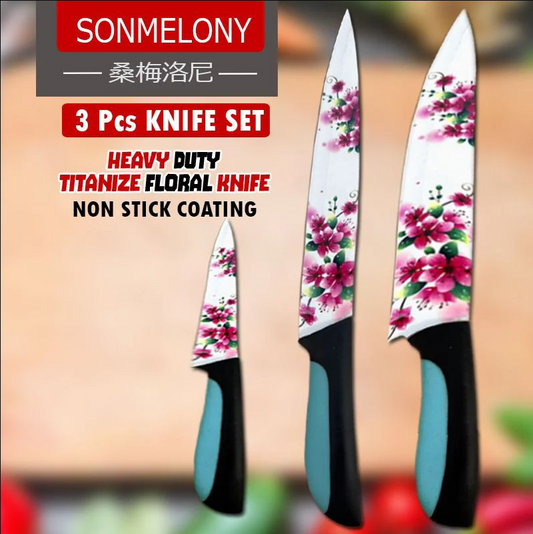 3 Pcs Floral knife set