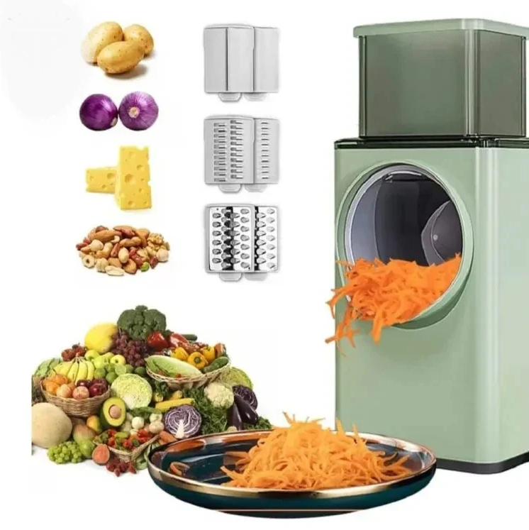 Multifunctional Vegetable Cutter with Stainless Steel Panel