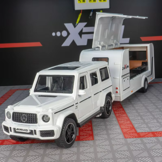 1:32 Diecast G-Wagon AMG, Jeep & LC 300 with Caravan – Collector’s Edition
