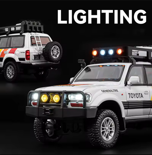 1:24 Scale Land Cruiser LC80 Diecast Model Car - Off-Road Perfection!