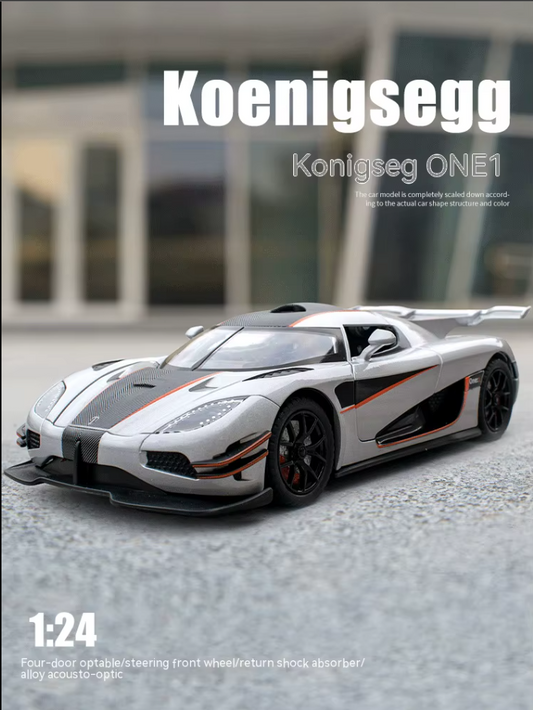 🚗✨ 1:24 Diecast Koenigsegg One Model Car ✨🚗