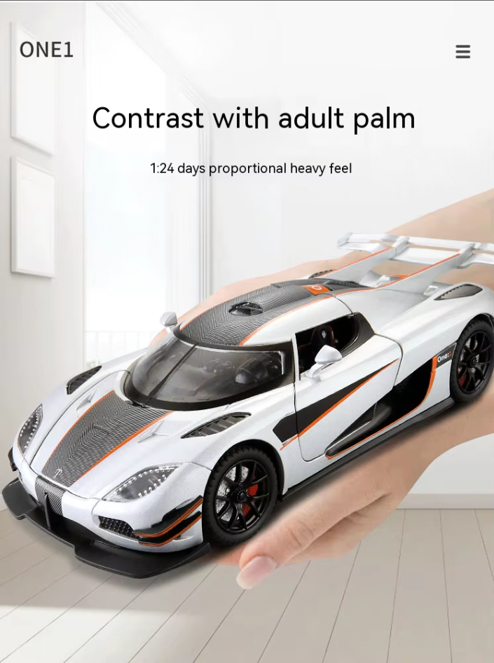 🚗✨ 1:24 Diecast Koenigsegg One Model Car ✨🚗