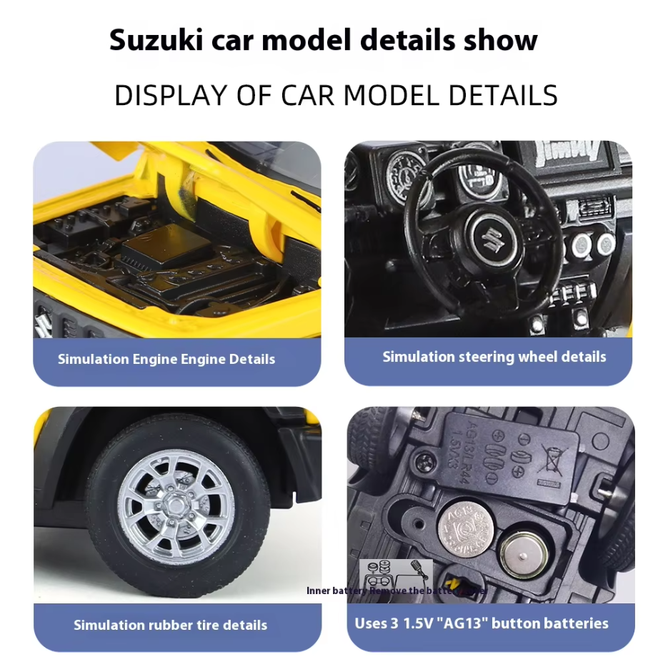 1:24 Scale Diecast Suzuki Jimny – Mini Off-Road Legend 🚙✨