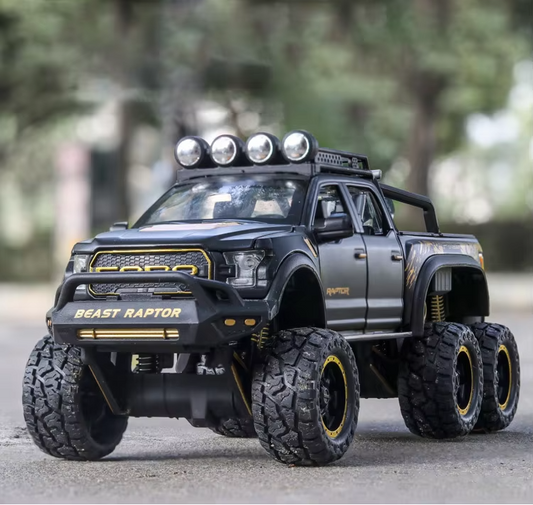 🚙 Diecast 1:24 Scale Ford Raptor 6x6 – Ultimate Off-Road Beast