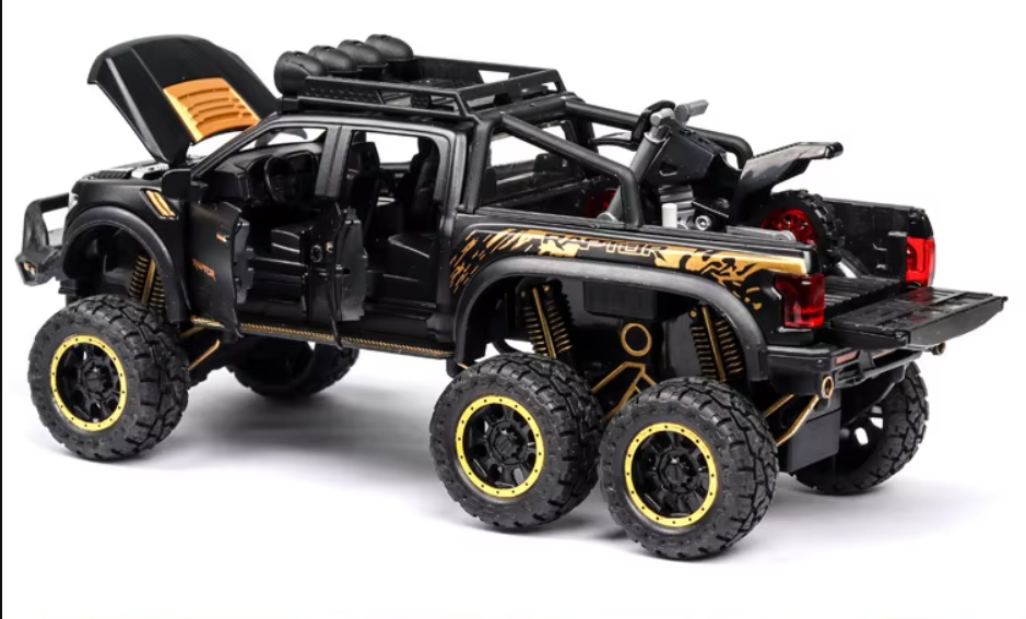 🚙 Diecast 1:24 Scale Ford Raptor 6x6 – Ultimate Off-Road Beast