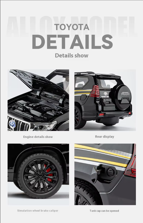 🚙 1:18 Scale Toyota Land Cruiser Prado Diecast Model – The Ultimate Collectible!