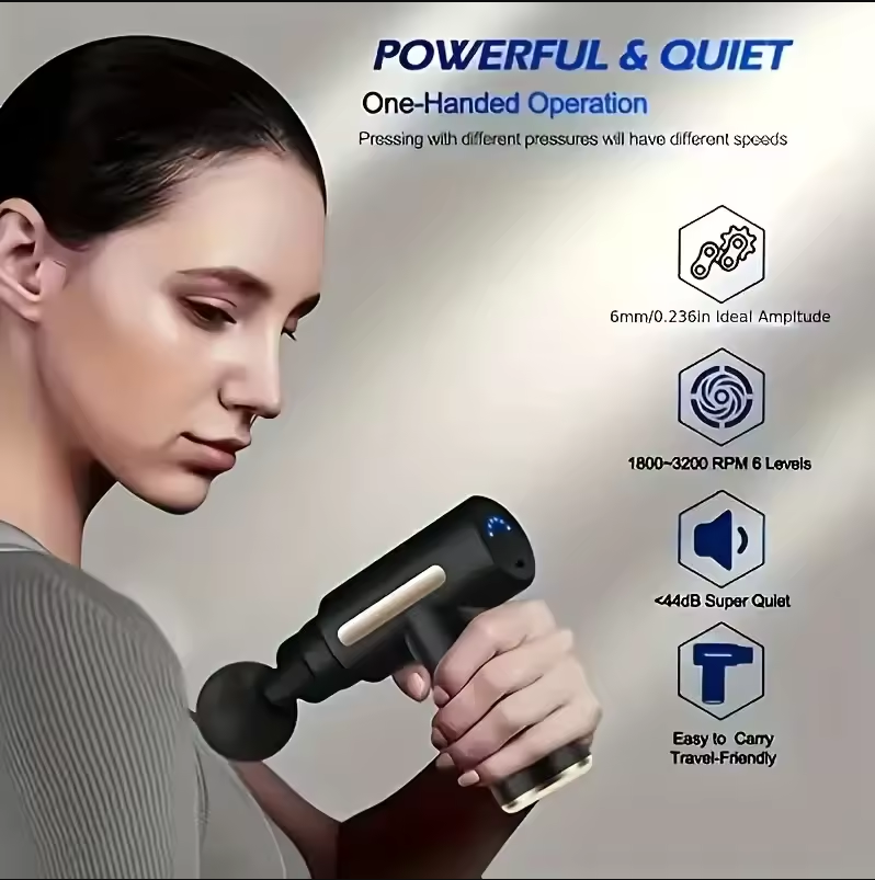 Portable Percussive Massage Gun – Deep Tissue Muscle Relaxation