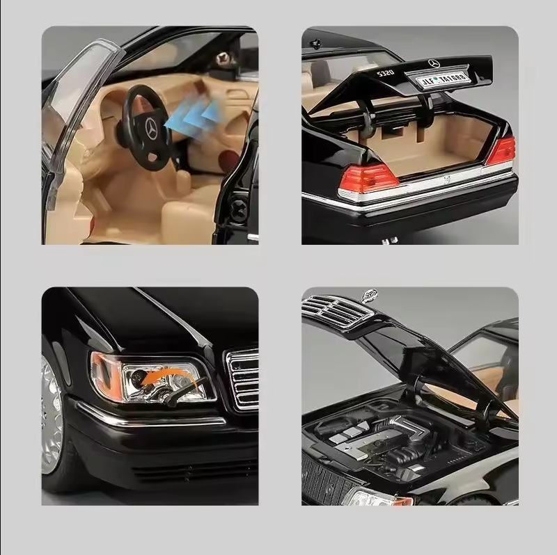 🚘 1:24 Diecast Mercedes W140 SL320 – A Timeless Luxury Classic! 🚘
