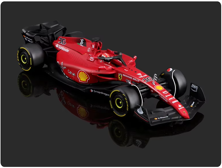Ferrari F1-75 #16 – 1:43 Scale Diecast Model by Bburago 🏎️🔥