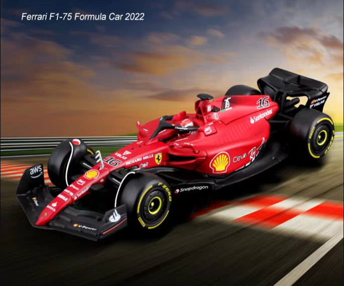Ferrari F1-75 #16 – 1:43 Scale Diecast Model by Bburago 🏎️🔥