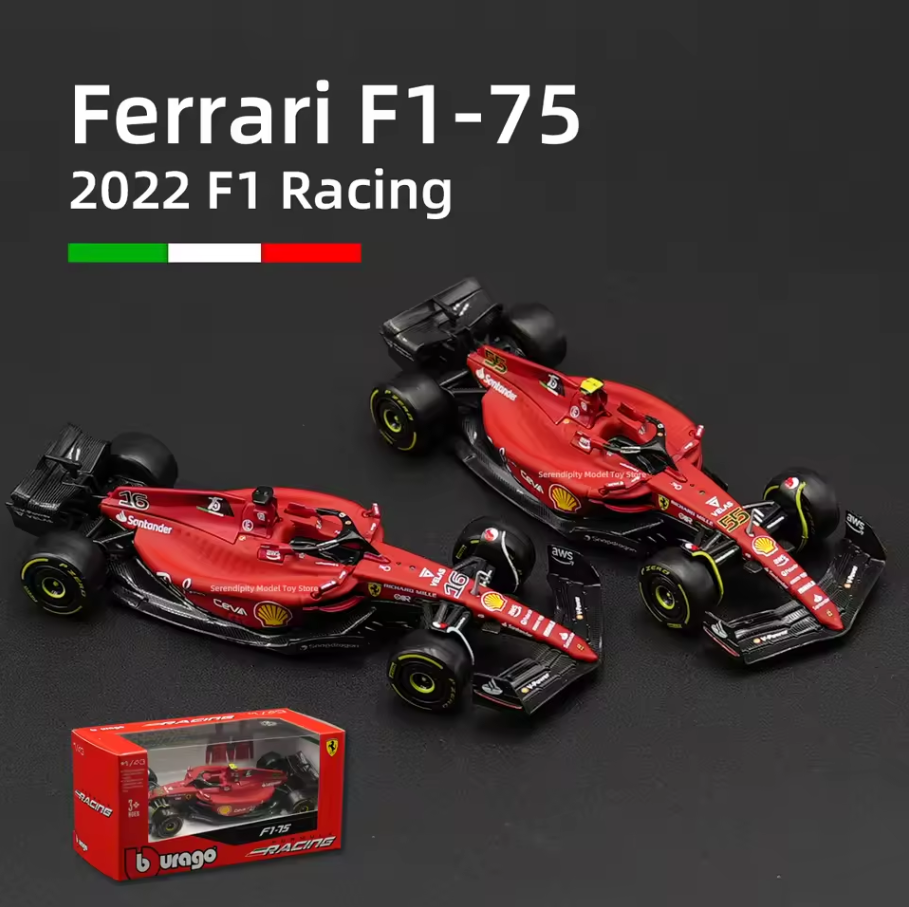 Ferrari F1-75 #16 – 1:43 Scale Diecast Model by Bburago 🏎️🔥